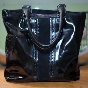 Cole Haan Patent Leather/Suede Tote/Shoulder Bag